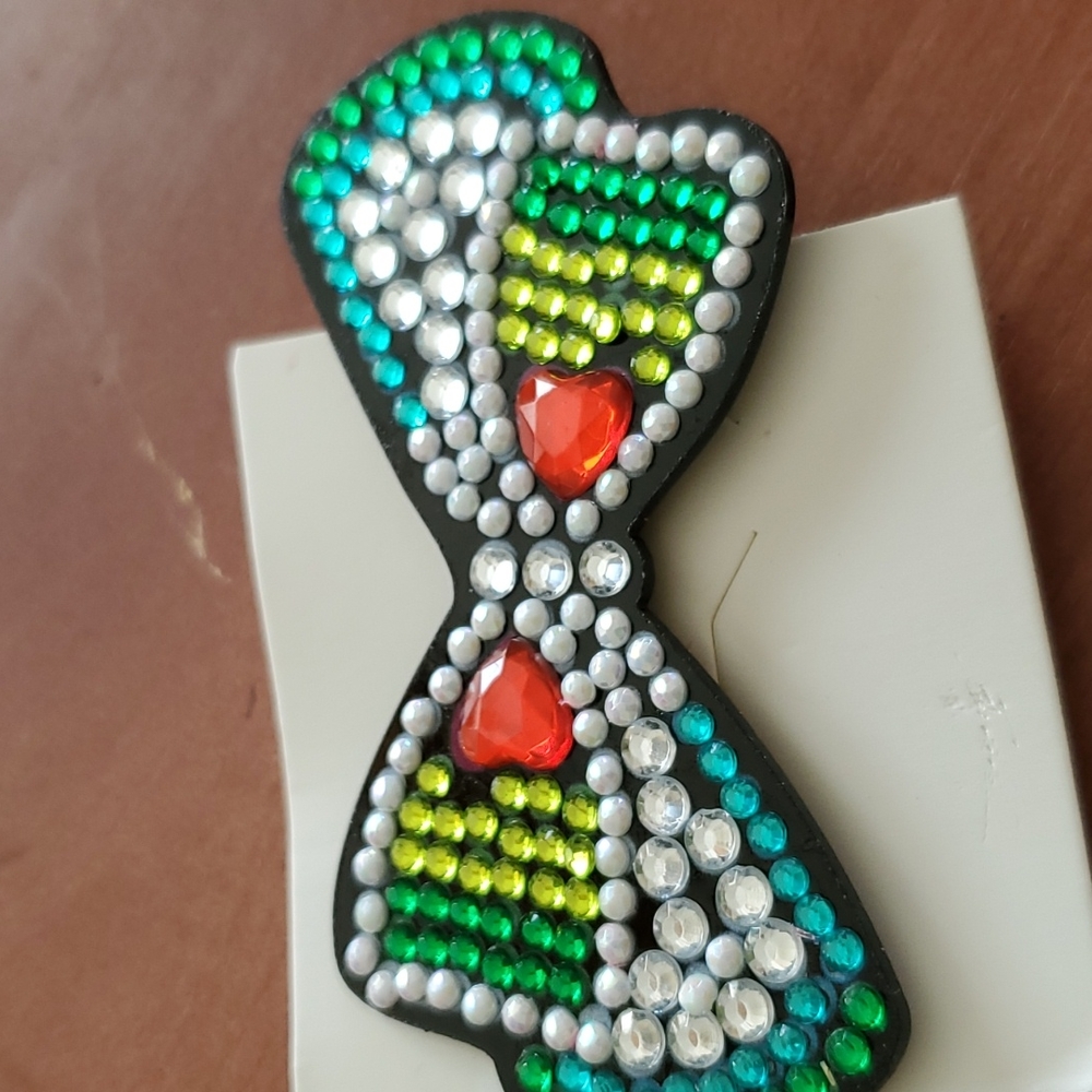 Colorful Rhinestone Hair Bow Clip